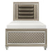 Youth Loudon Twin Platform with Trundle Bed in Champagne Metallic image