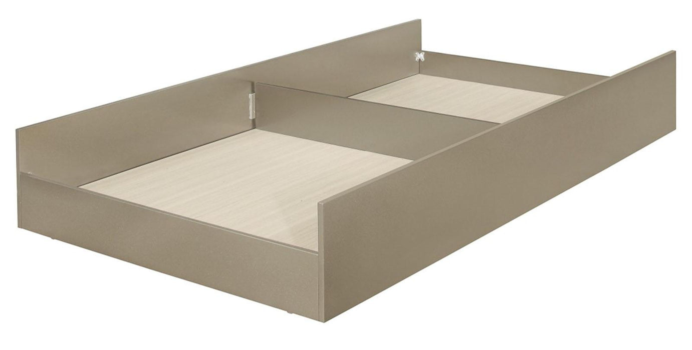 Youth Loudon Twin Platform with Trundle Bed in Champagne Metallic