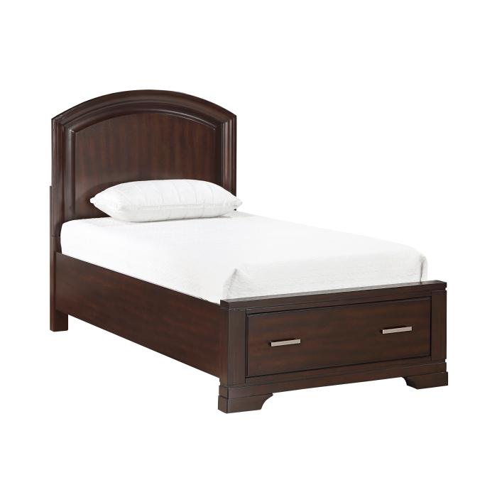 1520CHT-1-Youth (3) Twin Platform Bed with Footboard Storage