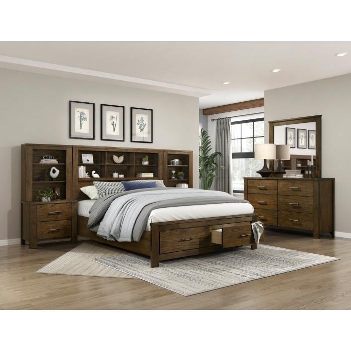 1592K-1CK-Bedroom (3) California King Platform Bed with Footboard Storage