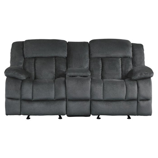 Laurelton Double Glider Reclining Loveseat w/ Center Console in Charcoal 9636CC-2 image