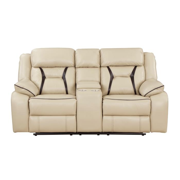 8229NBE-2 - Double Reclining Love Seat with Center Console image