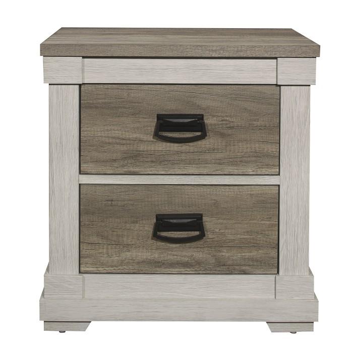 Arcadia Nightstand in White & Weathered Gray 1677-4 image