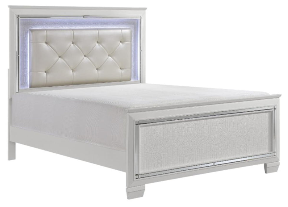 Allura King Panel Bed in White 1916KW-1EK