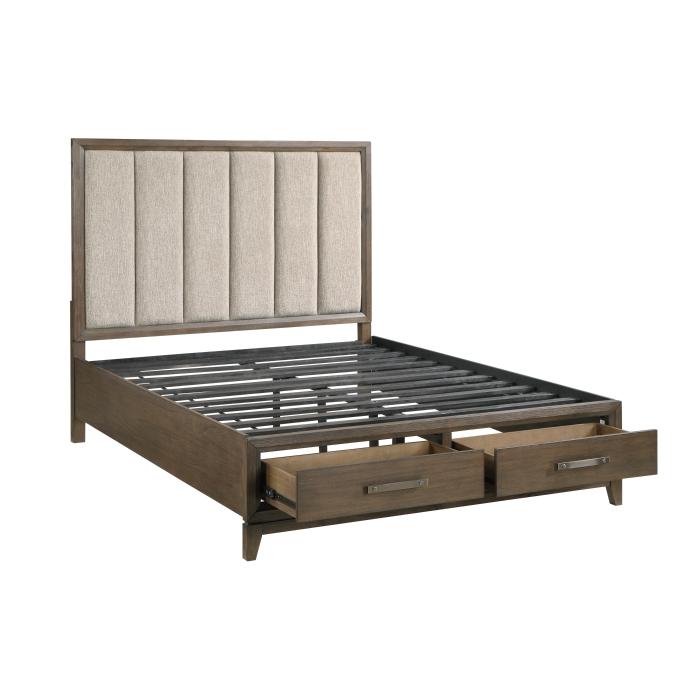 Cambridge (3) Queen Platform Bed with Footboard Storage