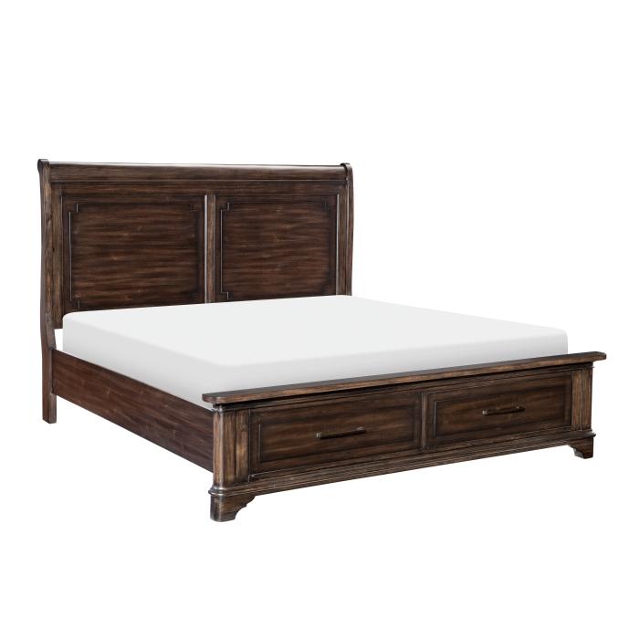 Boone (3) Eastern King Platform Bed with Footboard Storage