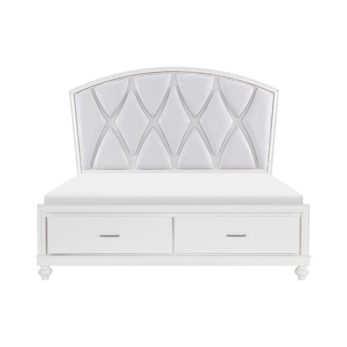 Aria (3) Eastern King Platform Bed with Footboard Storage image