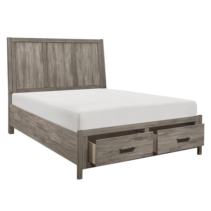 Bainbridge (3) Queen Platform Bed with Footboard Storage