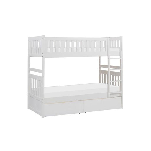 B2053W-1T - (4) Twin/Twin Bunk Bed with Storage Boxes image