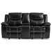 Bastrop Double Glider Reclining Loveseat in Black 8230BLK-2 image