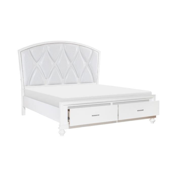 Aria (3) Eastern King Platform Bed with Footboard Storage