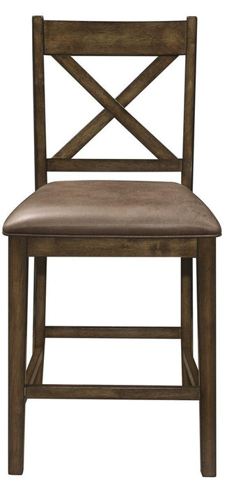 Levittown Counter Height Chair in Brown (Set of 2) 5757-24