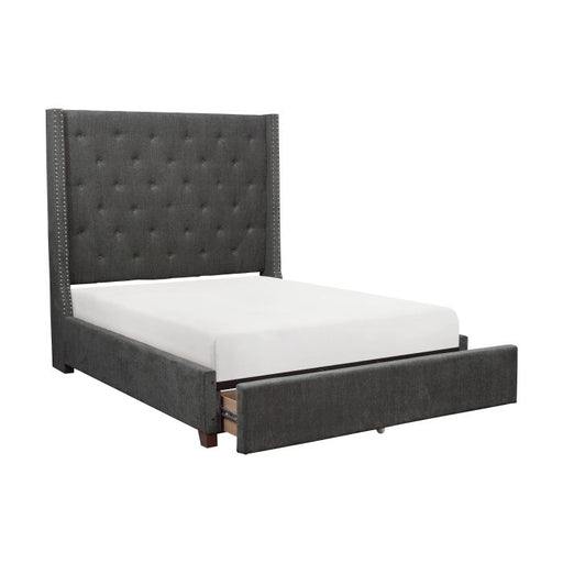 5877KGY-1CKDW - (3)California King Platform Bed with Storage Footboard image