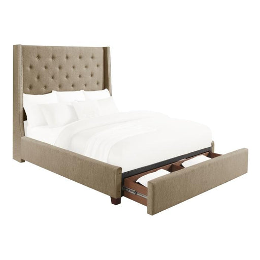 5877BR-1DW - (3)Queen Platform Bed with Storage Footboard image