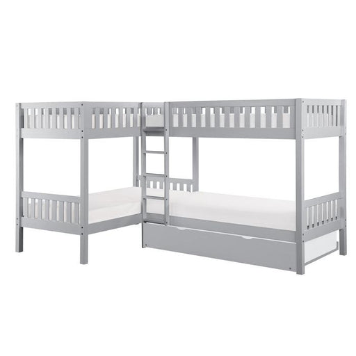 B2063CN-1R - (4) Corner Bunk Bed with Twin Trundle image