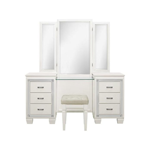 Allura Vanity Dresser with Mirror in White 1916W-15 image