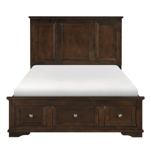 Eunice Queen Platform Bed with Footboard Storage in Espresso 1844DC-1 image