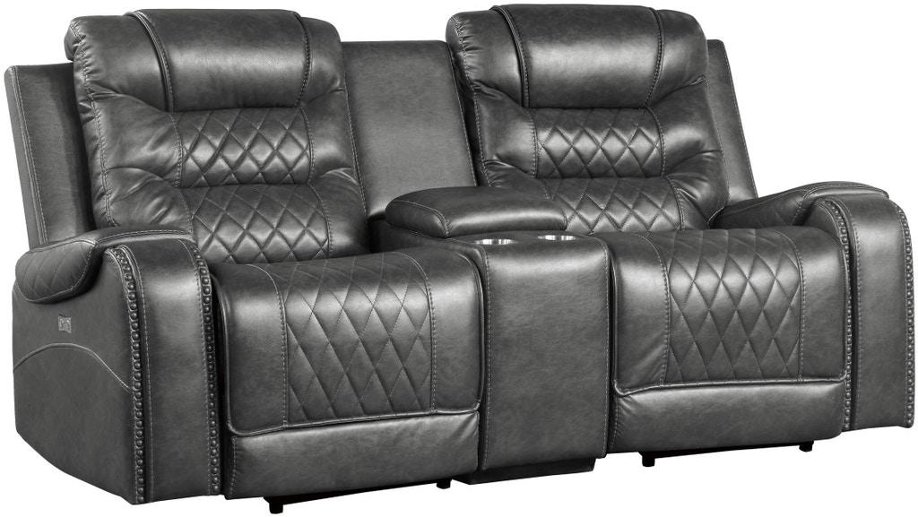 Putnam Double Glider Reclining Loveseat in Gray 9405GY-2