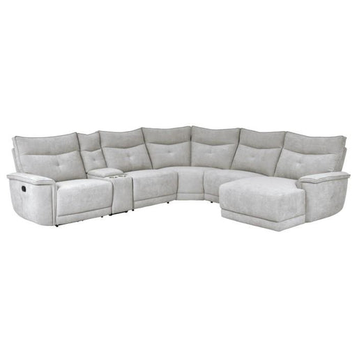 Tesoro 6pc Sectional w/ Right Chaise in Mist Gray image