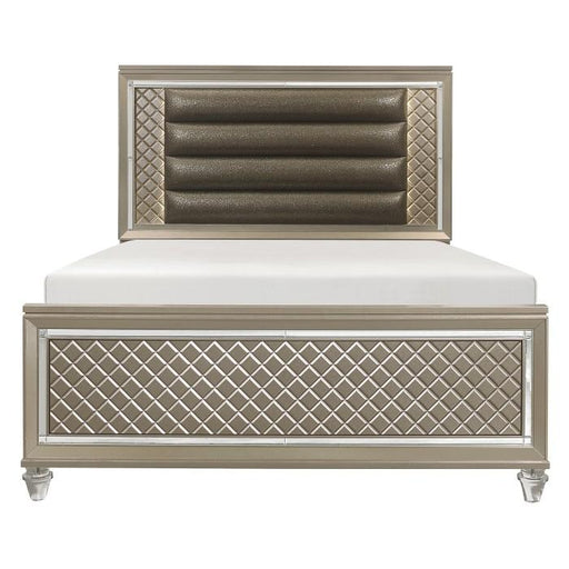 Youth Loudon Full Platform with Trundle Bed in Champagne Metallic image