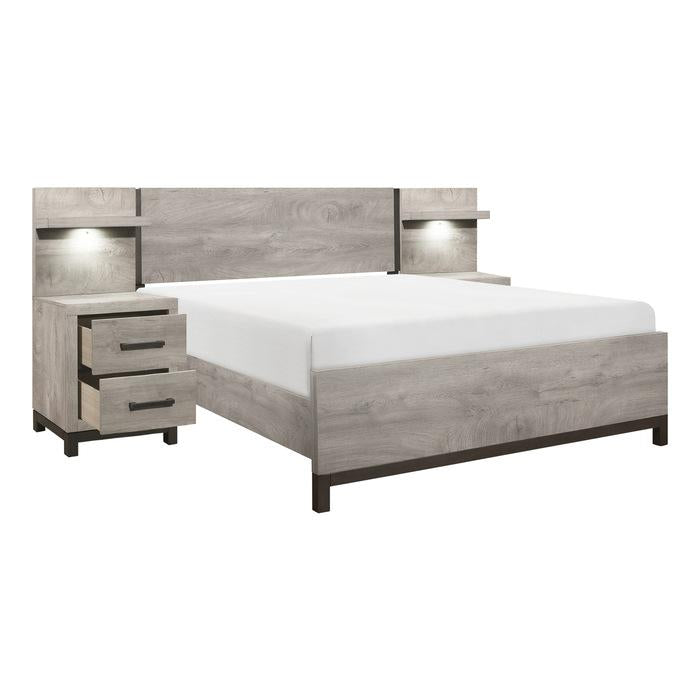 Zephyr 5pc Set Full Wall Bed (FB+2NS+2NS-P)