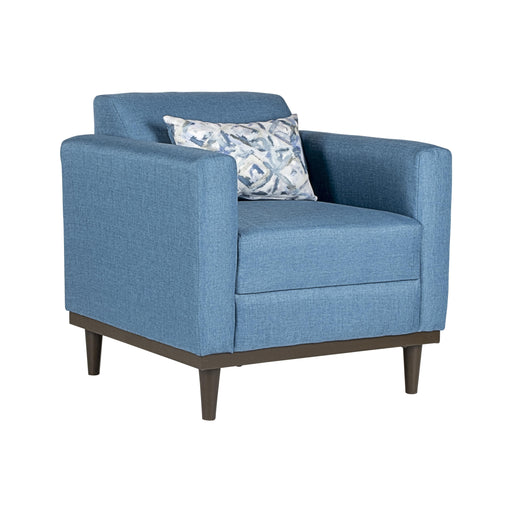 AIDEN CHAIR W/1 THROW PILLOW-BLUE image