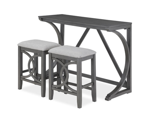 BELLA COUNTER  TABLE & 2 STOOLS-GRAY image