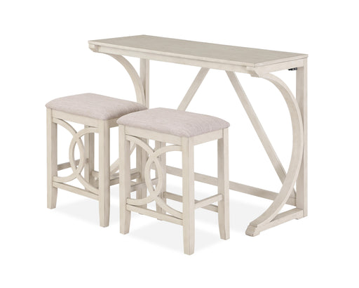 BELLA COUNTER TABLE & 2 STOOLS -2 TONE BISQUE image