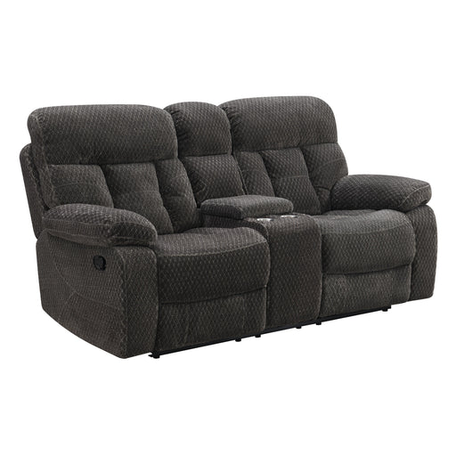 BRAVO CONSOLE LOVESEAT W/ DUAL RECLINERS-CHARCOAL image