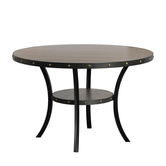 CRISPIN 48" ROUND DINING TABLE-GRAY