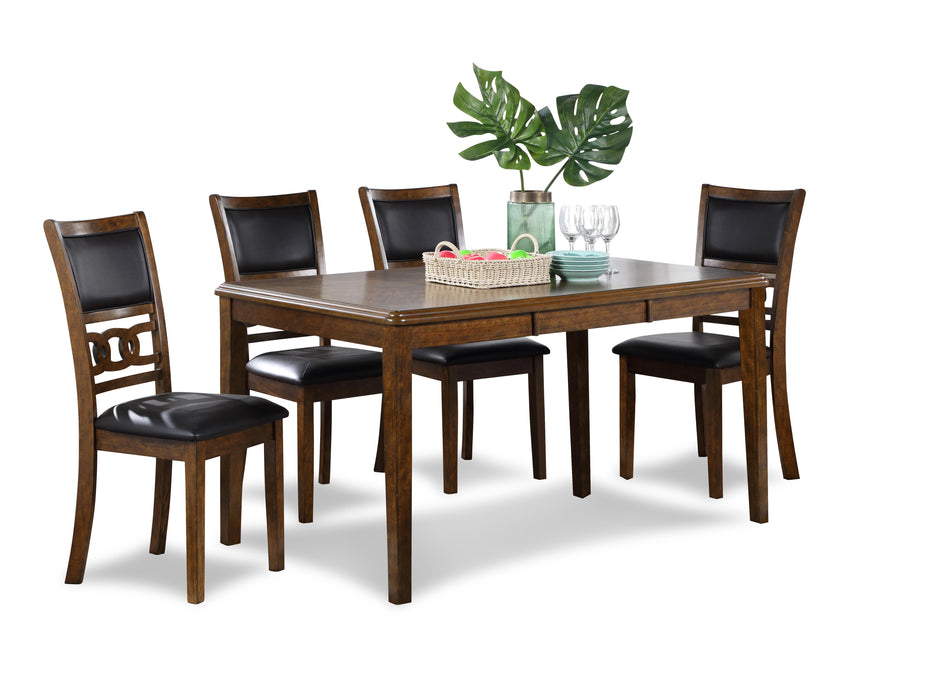 GIA 60" DINING TABLE+CHAIRS (5 PCS/CTN) -BROWN