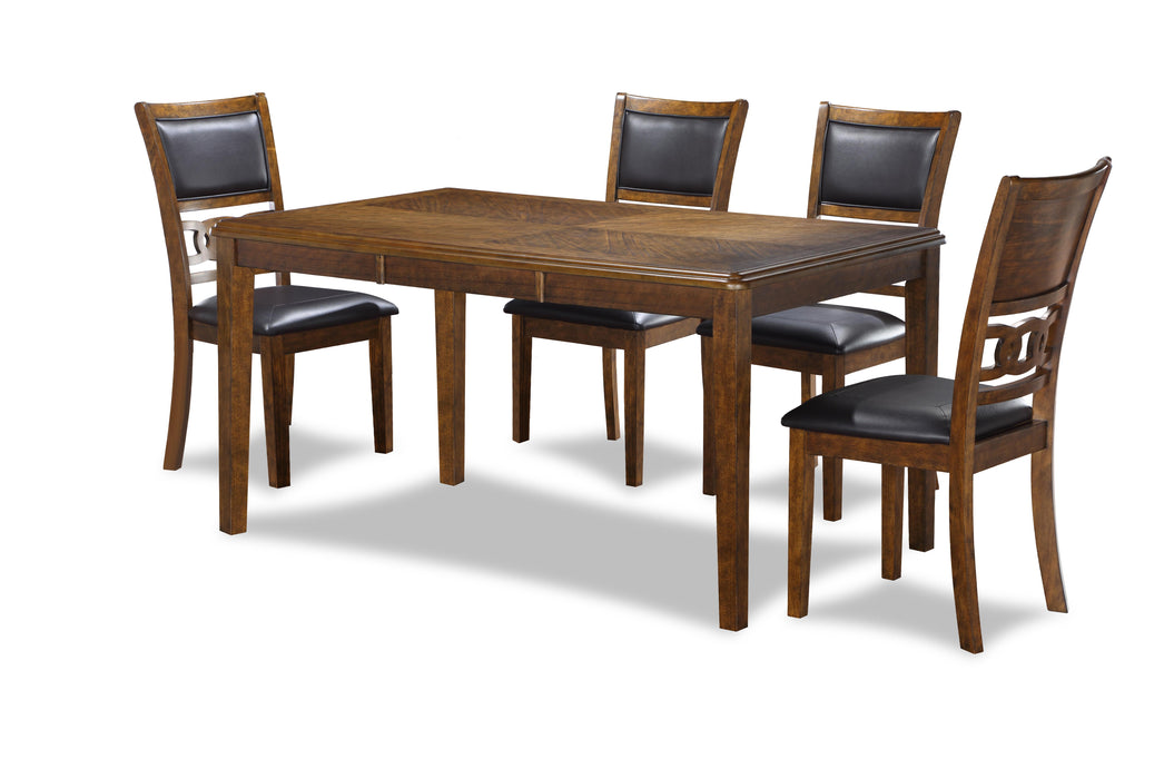 GIA 60" DINING TABLE+CHAIRS (5 PCS/CTN) -BROWN