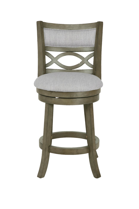 MANCHESTER 24" COUNTER STOOL-ANT GRAY W/FABRIC SEAT
