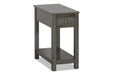 NOAH  END TABLE WITH DRAWER-GRAY image