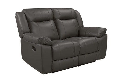 TAGGART LEATHER LOVESEAT W/ DUAL RECLINERS-GRAY image