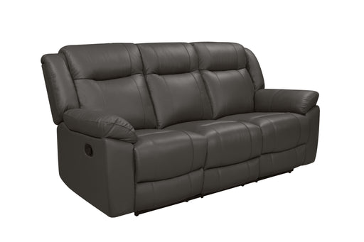 TAGGART LEATHER SOFA W/DUAL RECLINER-GRAY image