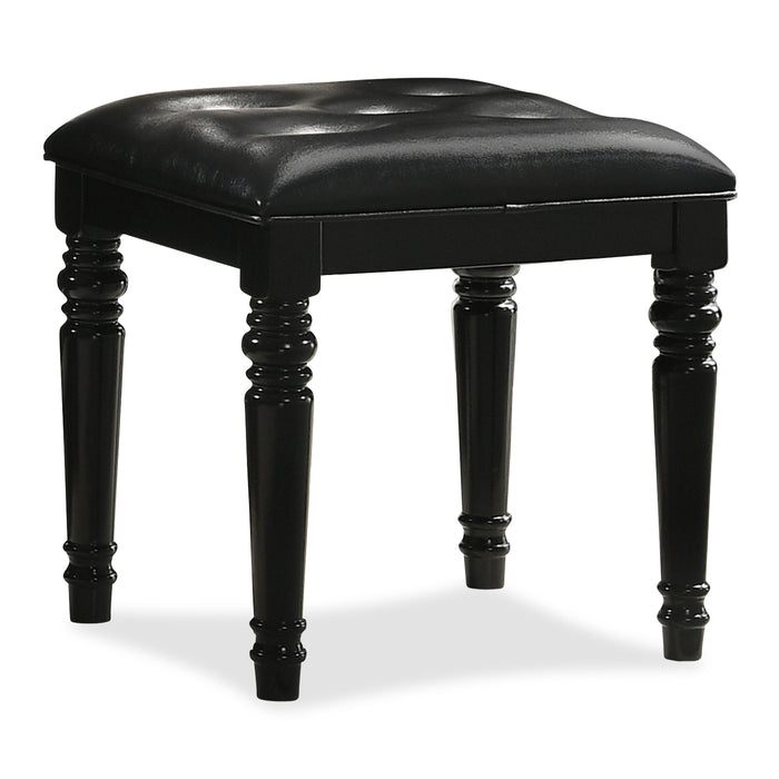 VALENTINO VANITY TABLE STOOL-BLACK