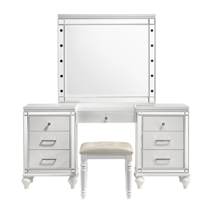 VALENTINO VANITY TABLE MIRROR (BULBS NOT INCLUDED)-WHITE