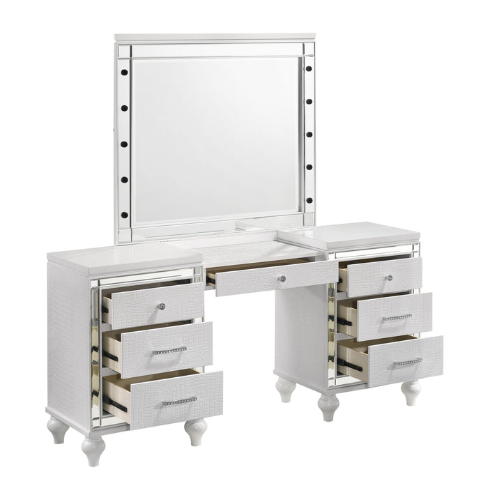 VALENTINO VANITY TABLE MIRROR (BULBS NOT INCLUDED)-WHITE