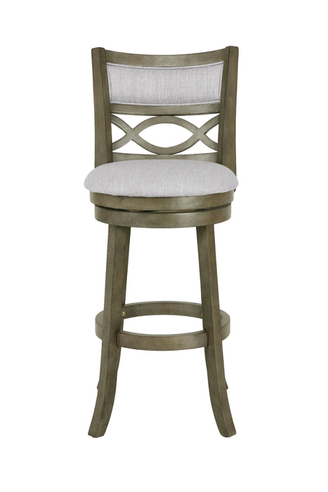 Manchester 29" Bar Stool W/Fabric Cushions-Gray
