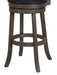 Manchester 29" Bar Stool W/Black Pu Cushions-Gray
