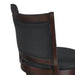 Bristol 29" Bar Stool W/Black Pu Cushions-Dk Brown