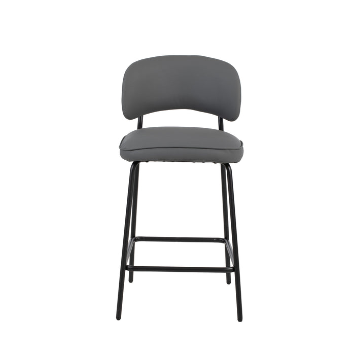 Blythe Gray Vegan Leather Counter Chair (2 Per Carton)