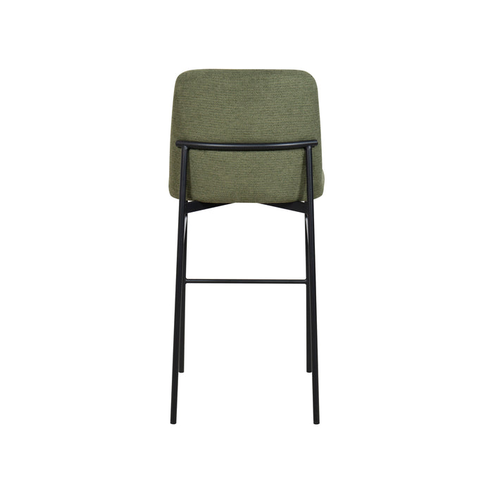 Erik Bar Chair W/ Black Metal Frame- Green (2 Per Carton)