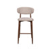 Royce Bar Chair W/ Walnut Metal Frame- Toast (2 Per Carton)