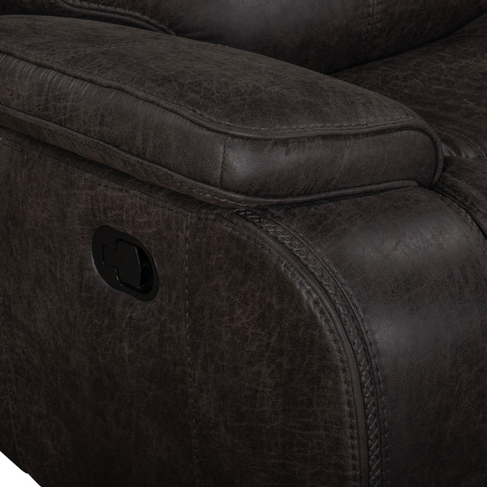 Brookings Sofa W/Dual Recliner-Charcoal