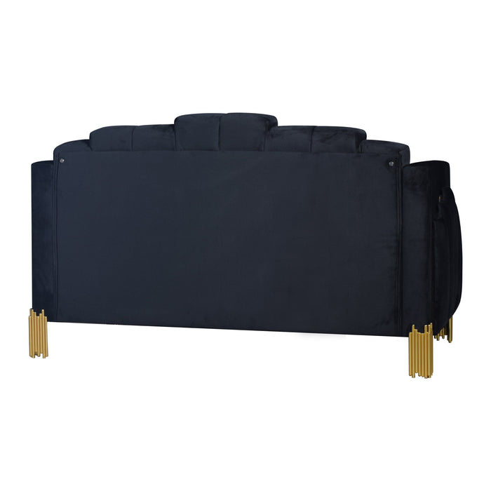 Empire Lighted Loveseat-Black