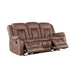 Morello Sofa W/Dual Recliner- Brown