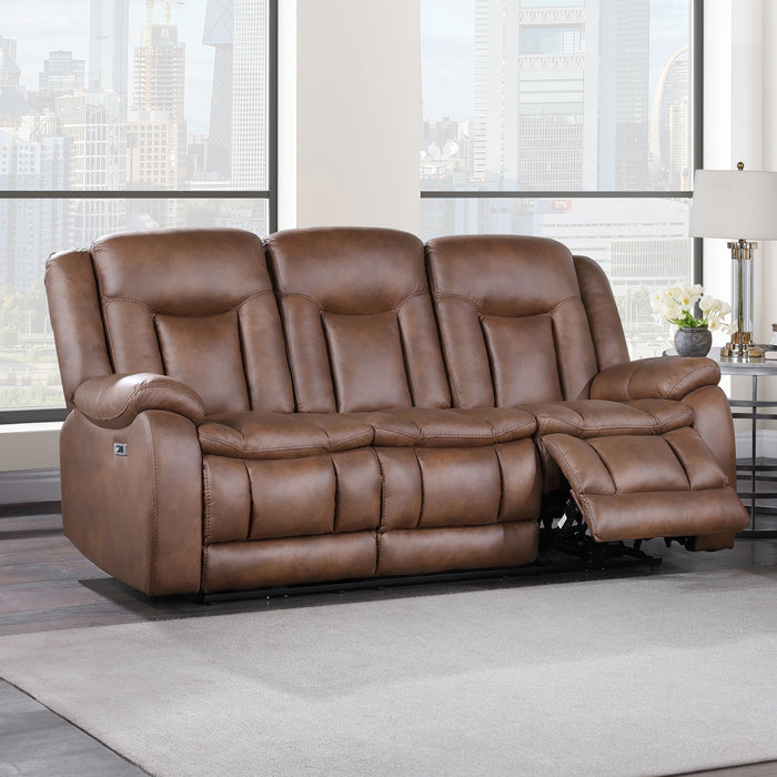 Morello Sofa W/Pwr Fr- Brown