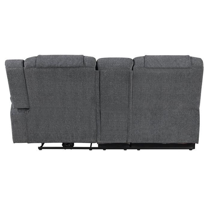 Redondo Raf Console Loveseat W/1 Recliner-Dk Gray